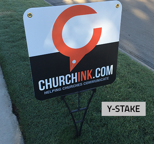 Corrugated Yard Signs with Y-Stake