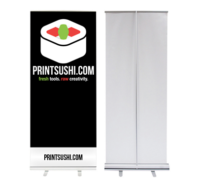 Economy Retractable Banner Stands (SILVER BASE)