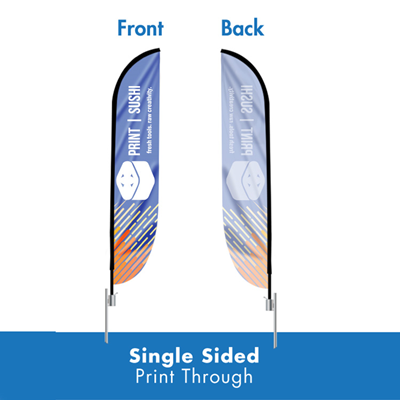 10.5' Single-Sided X-Base Feather Flag
